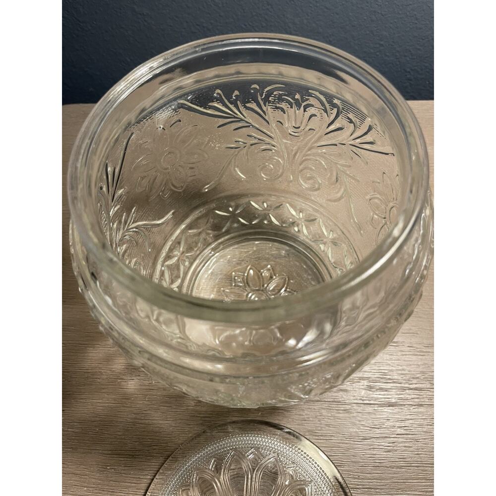 Anchor Hocking Vintage Clear Sandwich Cookie Jar & Lid - 10 1/8'' Glassware - Picture 3 of 6